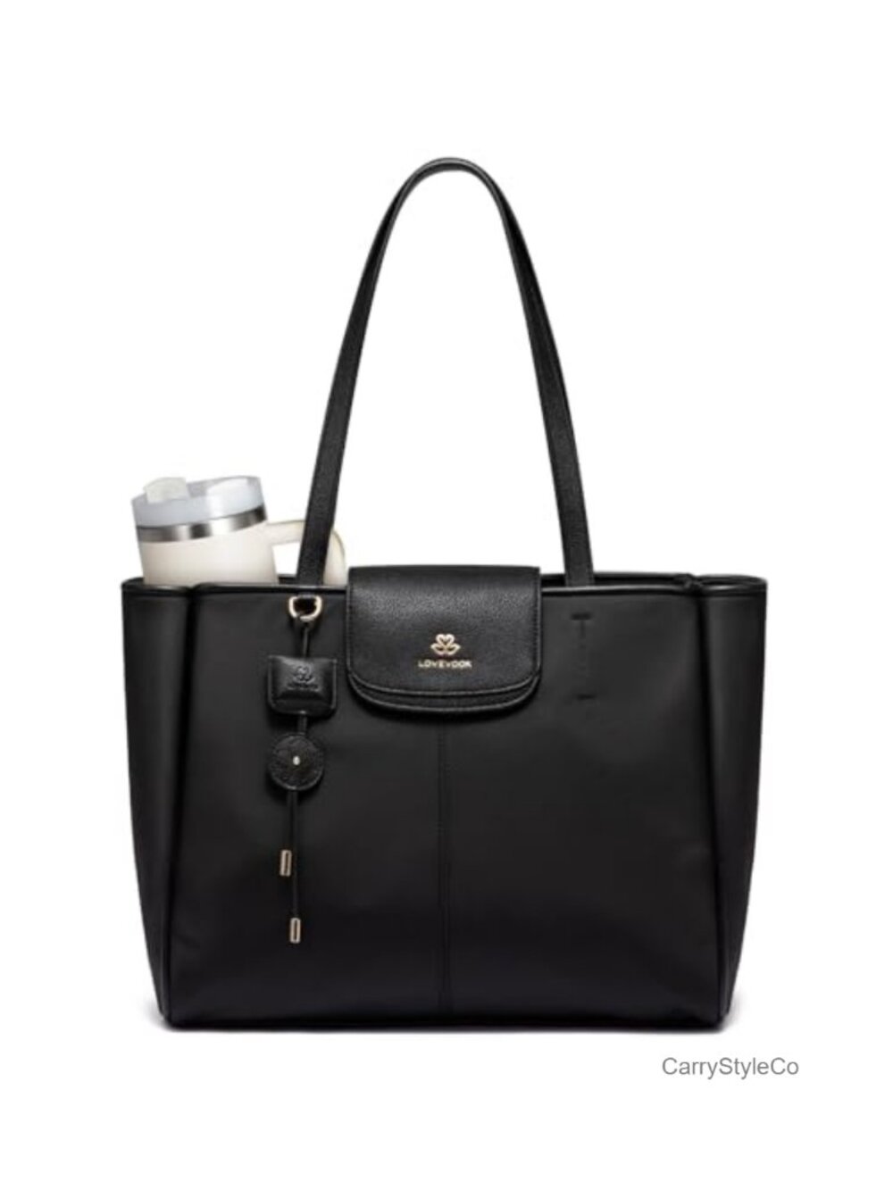 LOVEVOOK Laptop Tote Bag for Women, Nylon Work Totes with 17.3 Inch Laptop